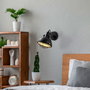 Opviq Lámpara de Pared de Metal Negra